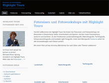 Tablet Screenshot of highlighttours.de